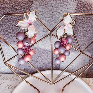 Vintage 1950s Park Lane Grape Cluster Earrings